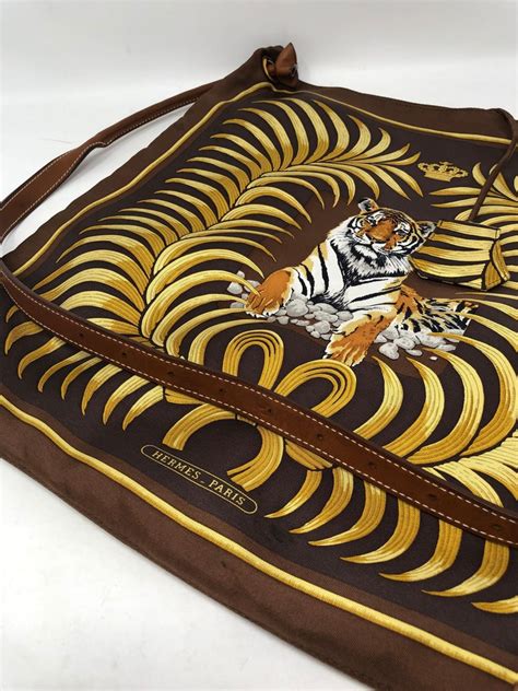 hermes tiger silk bag